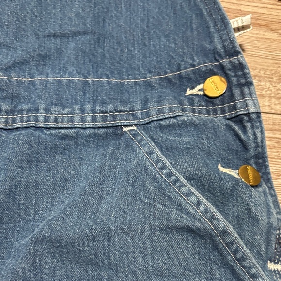 Carhartt R08 DNM Denim Blue Workwear Overalls 42x33 - Picture 9 of 16